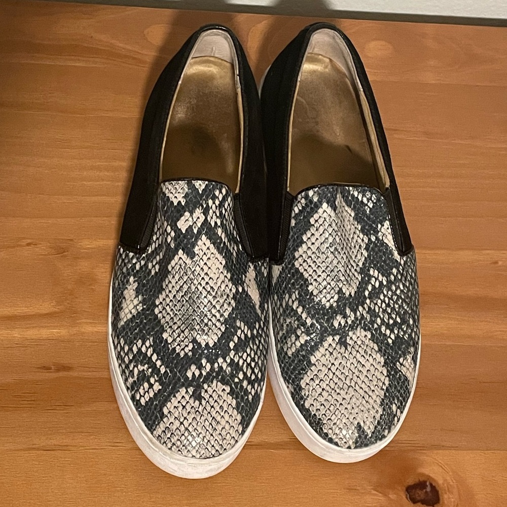 Vionic Women’s Splendid Midi Comfort Slip-On Sneakers in Snakeskin & Suede